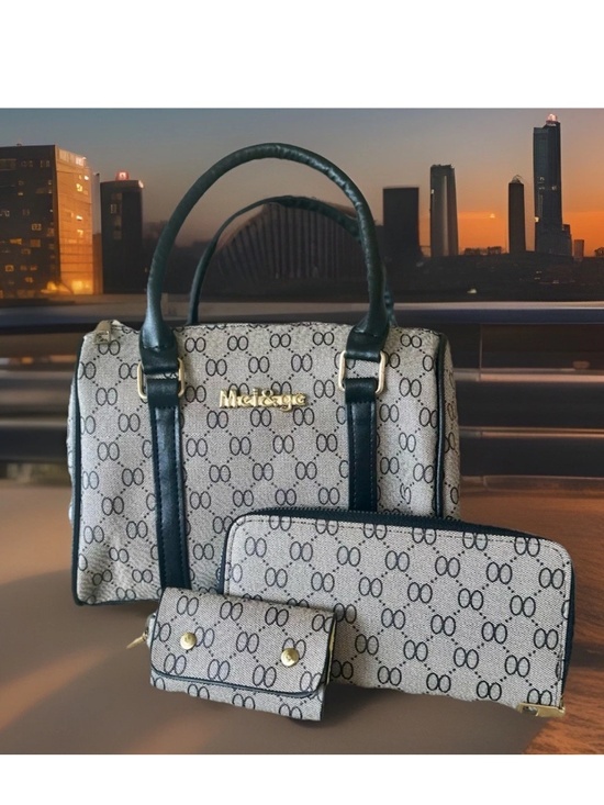 Mei & Ge Handbags - Mei & Ge (3 Piece Set) Satchel Handbag with Matching Wallet and Key Holder